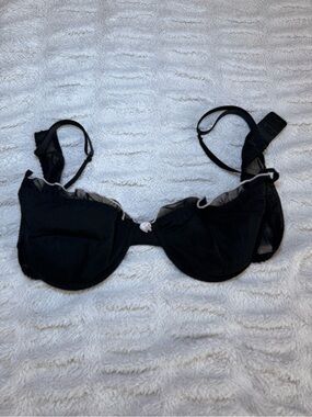 Jolie Intimates Black Ruffle Bra Size 38C